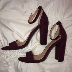 Charlotte Russe Plum Chunky Heels